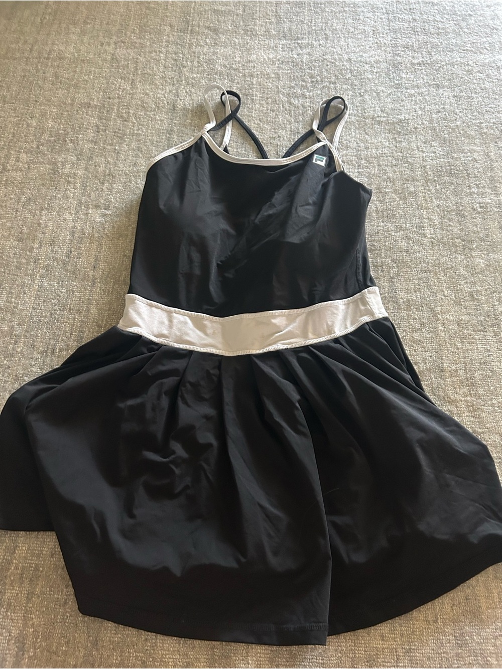 Black FILA Athletic Dress with White Trim